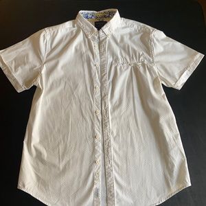 Men’s Denim & Flower white short sleeve button up
